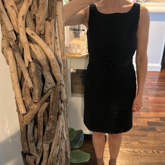 GAP black sleeveless dress size 1 with bow - Picture 2 of 10